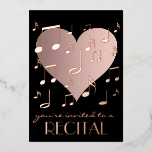 rose gold music notes recital