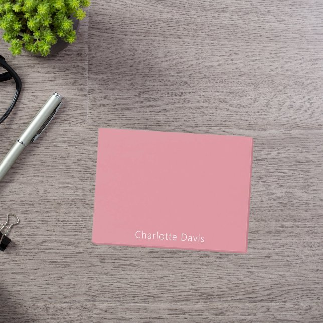 Rose gold name post-it notes (Creator Uploaded)