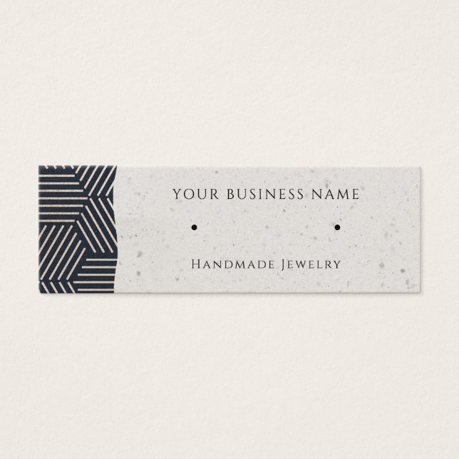 Rose Gold Navy Stud Earring Display Cards (Front)