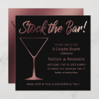 Rose Gold Ombre Couples Stock the Bar Shower