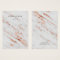 Rose Gold on white Marble Earring Display Card