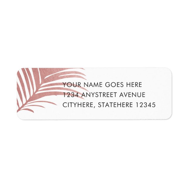 Rose Gold Palm Beach Return Address (Front)