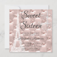 Rose Gold Paris Sweet Sixteen Birthday Party