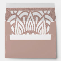 Rose Gold Parties scintillant Enveloppe Mariage mo