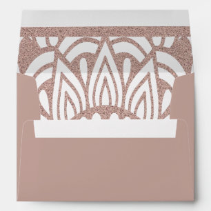 Rose Gold Parties scintillant Enveloppe Mariage mo