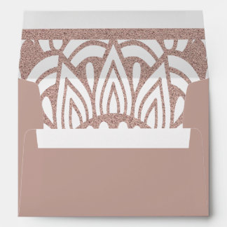 Rose Gold Parties scintillant Enveloppe Mariage mo