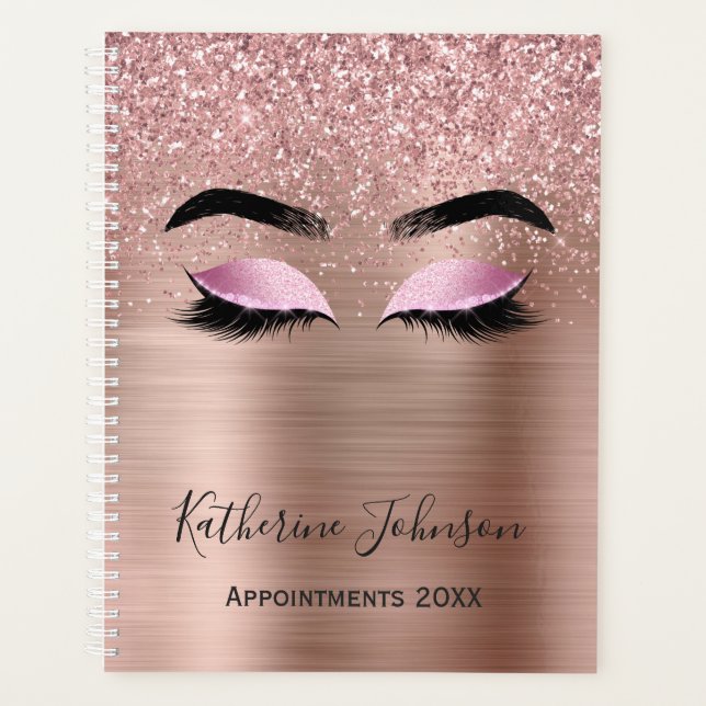 Rose Gold Parties scintillant Lashes Beauté Salon  (Devant)
