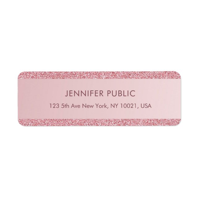 Rose Gold Parties scintillant Modèle Elegant Adres (Devant)