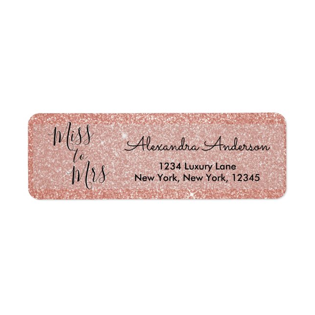 Rose Gold Parties scintillant Sparkle Miss à Mme. (Devant)