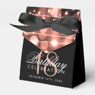 Rose Gold Party Sparkles 18th Birthday Favour Favor Box