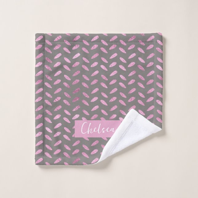 Rose gold pattern  bath towel set (Wash Cloth)
