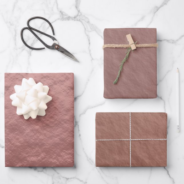 Rose Gold Pattern Wrapping Paper Sheet (Front)