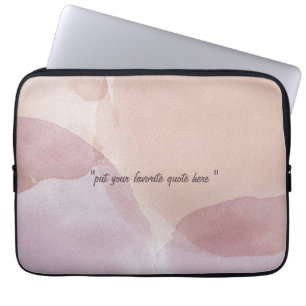 Rose Gold Personalize Put you Favourite Quote Laptop Sleeve