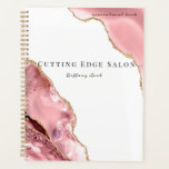 Rose Gold Personalized Hair Appointment Book Planner<br><div class="desc">Personalized Hair Salon Appointment Book Planner</div>