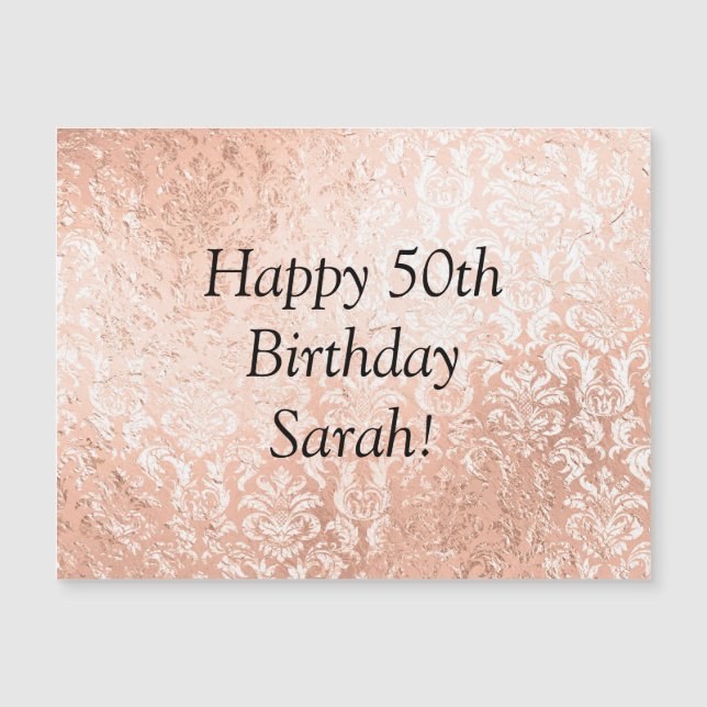 Rose Gold Personalized Happy Birthday (Front)