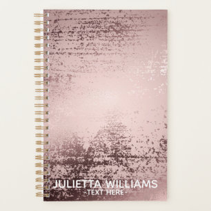 Rose gold personalized Luxury metallic design Planner