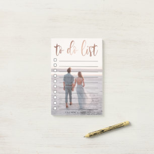 Rose Gold Photo To-do list Post-It Notes