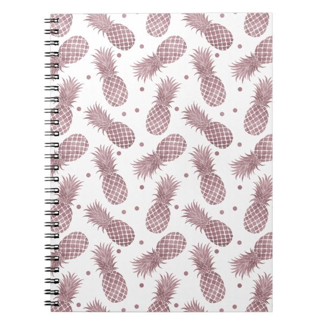 Rose Gold Pineapples Notebook (Front)