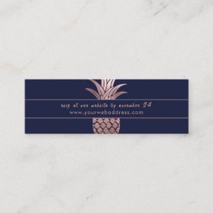 Rose Gold Pineappy Mariage Site Web Cartes RSVP