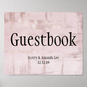 Rose Gold & Pink Customizable Wedding Signs