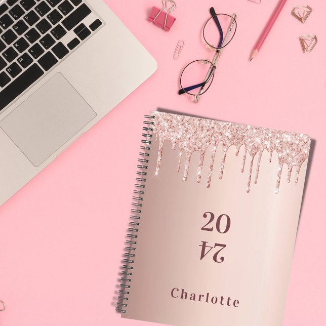 Rose gold pink drips 2027 planner (Creator Uploaded)