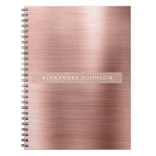 Rose Gold - Pink Foil Professional Girly Notebook