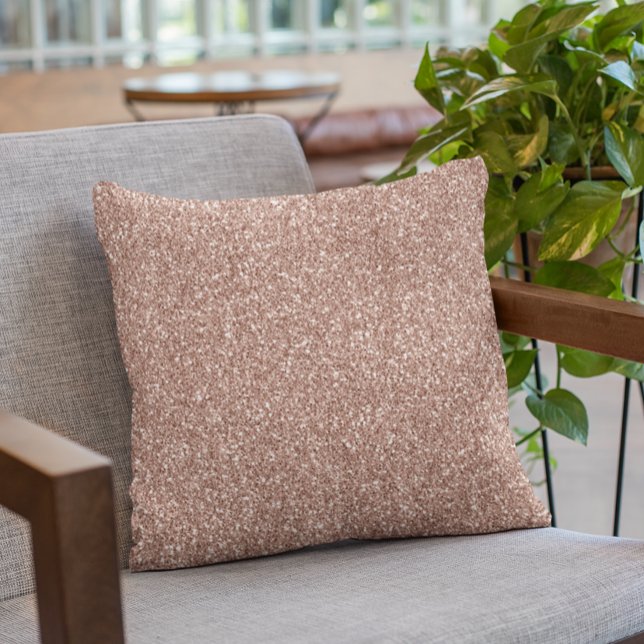 Rose Gold Pink Glam Glitter Sparkle Throw Pillow (Creator Uploaded)