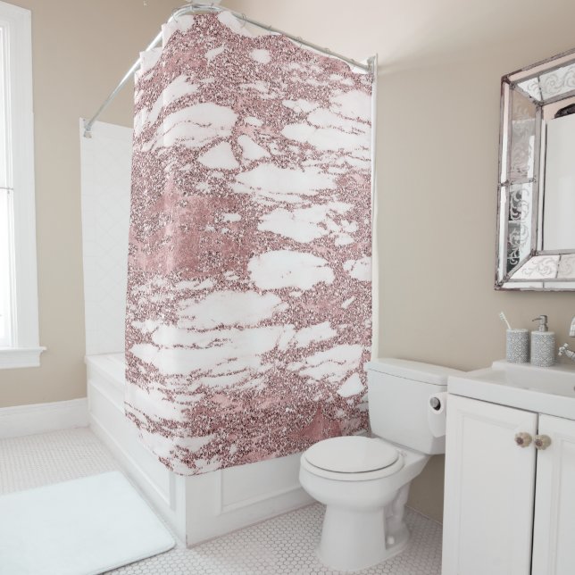 Rose Gold Pink Glitter Sparkly Marble Glam Trendy (In Situ)