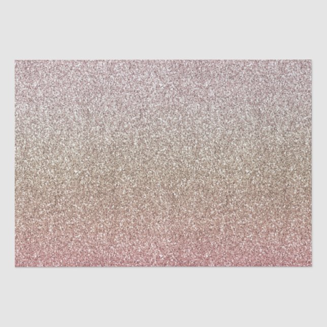 Rose Gold Pink Glitter Tissue Paper (Front)