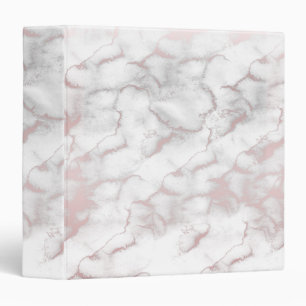Rose Gold Pink Marble Modern Chic Trendy Binder