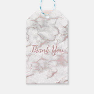 Rose Gold Pink Marble Modern Chic Trendy Party Gift Tags