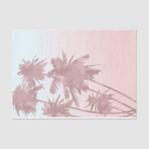 Rose Gold Pink Palms Beach Ombre Palm Trees Tissue Paper