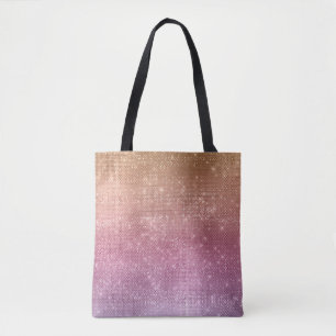 Rose Gold Pink Purple Sparkle  Tote Bag