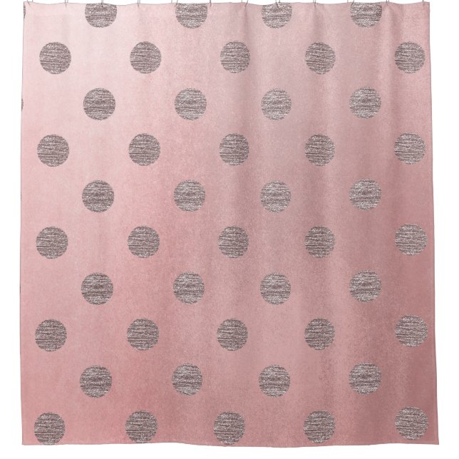 Rose Gold Pink Shine Glam Polka Dots Modern Chic (Front)