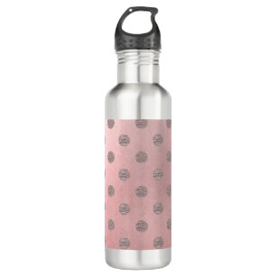 Rose Gold Pink Shine Glam Polka Dots Modern Chic 710 Ml Water Bottle