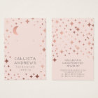 Rose Gold Pink Stars Moon Earring Necklace Display