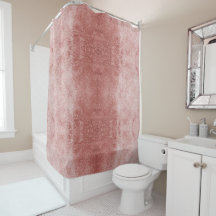 Rose gold pink velvet Shower Curtains or velour
