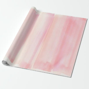 Rose Gold Pink Watercolor Girly Pastel Wrapping Paper