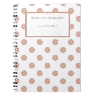 Rose Gold Pokadot NoteBook
