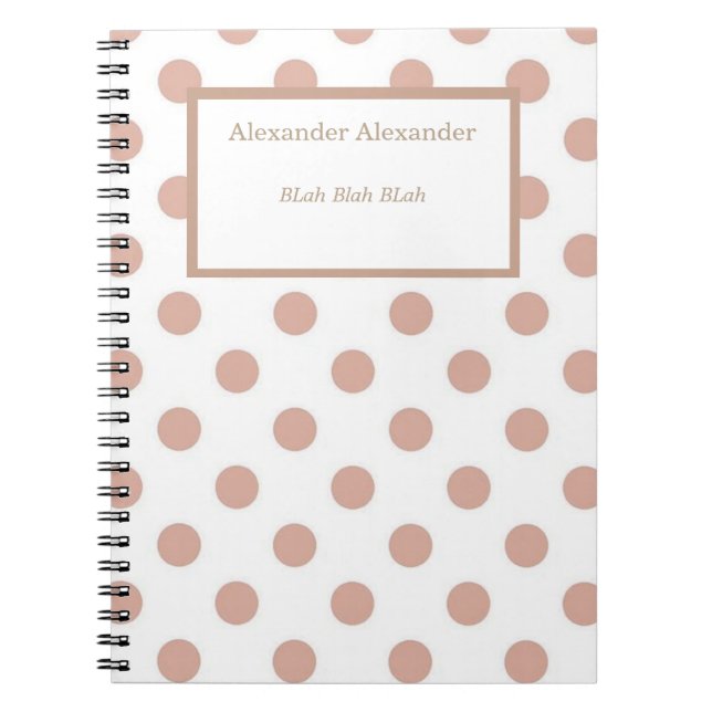 Rose Gold Pokadot NoteBook (Front)