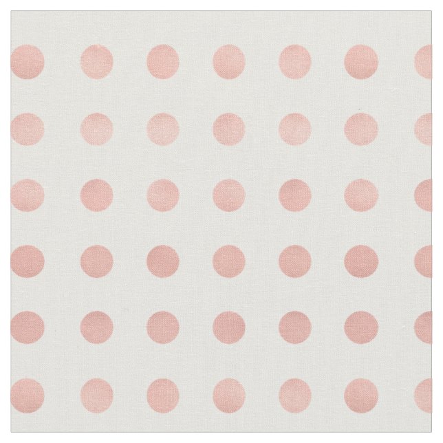 Rose Gold Polka Dot Printed Fabric By the Yard (Close Up)