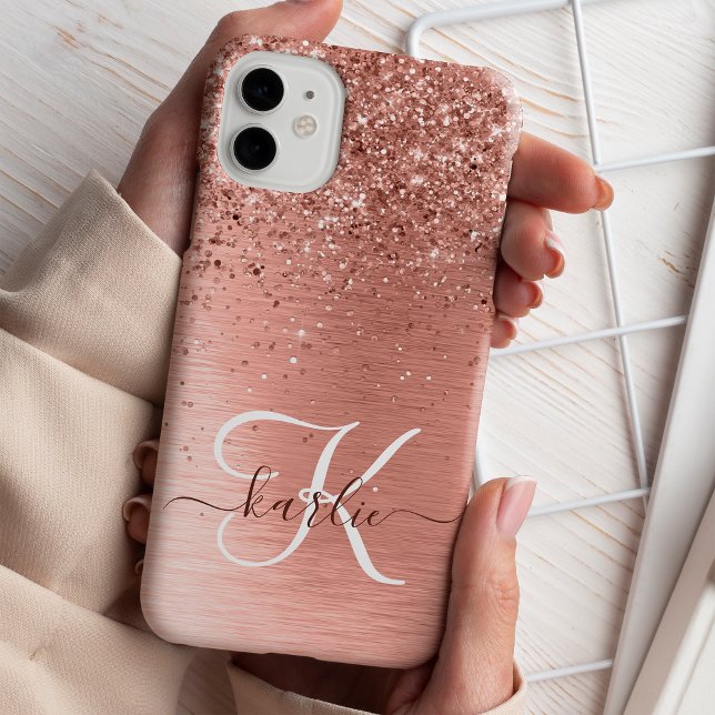 Rose Gold Pretty Girly Silver Glitter Sparkly Case (Creator Uploaded)