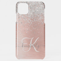 Rose Gold Pretty Girly Silver Glitter Sparkly
