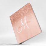 Rose Gold Pretty Personalized Monogram Album Binder<br><div class="desc">This design was created though digital art. It may be personalized in the area provided or customizing by choosing the click to customize further option and changing the name, initials or words. You may also change the text colour and style or delete the text for an image only design. Contact...</div>