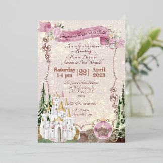 Rose Gold Princess Invitation
