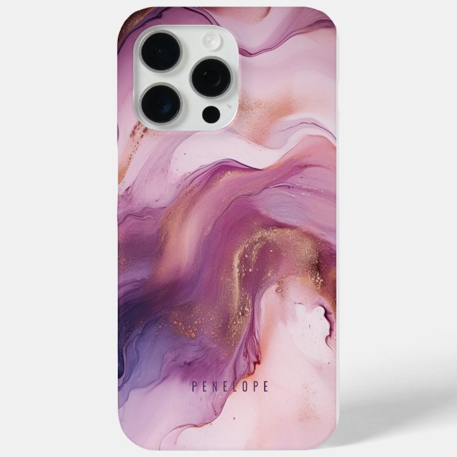 Rose gold purple marble girly  IPhone case  (Back)