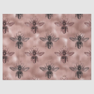 Rose Gold Queen Bee Decoupage Tissue Paper
