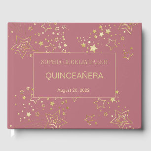 Rose Gold Quinceanera Guest Book