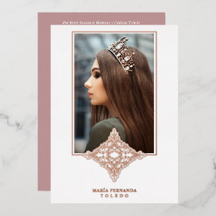 Rose Gold Real Spanish Metallic Lace My Fifteen