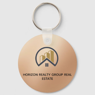 Rose Gold Red Colour Real Estate Sign Keychain